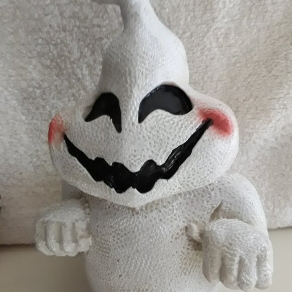 Halloween Display - Ghost Bowl/Planter and Pumpkin Candle Holder - Picture 2 of 8